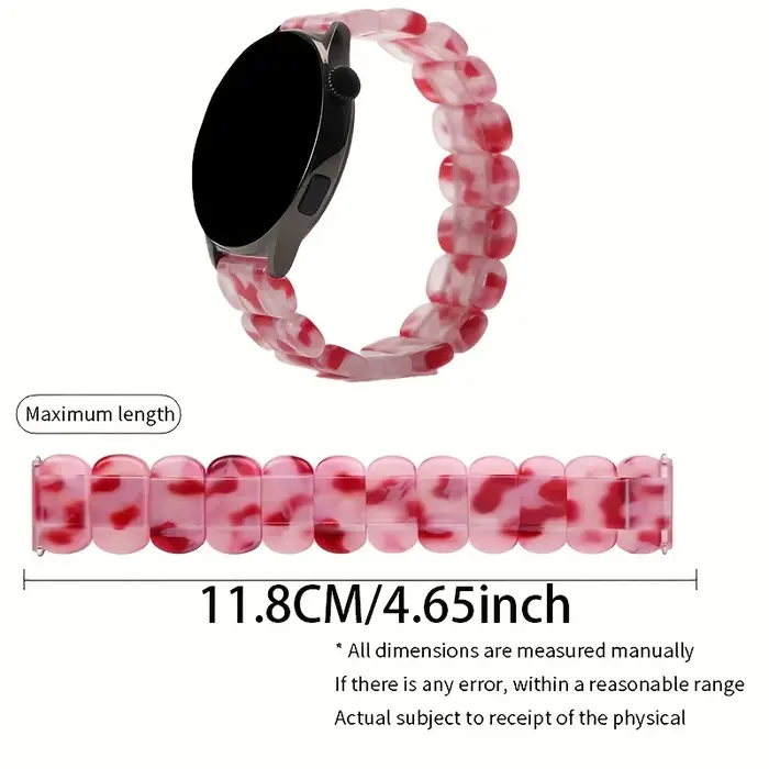 Bracelet en résine 18/20/22 pour Garmin Vivoactive 5/Active5/Venu3/Forerunner965/955/945/9/Venu/3S pour Samsung Galaxy Watch 7/6/5/4