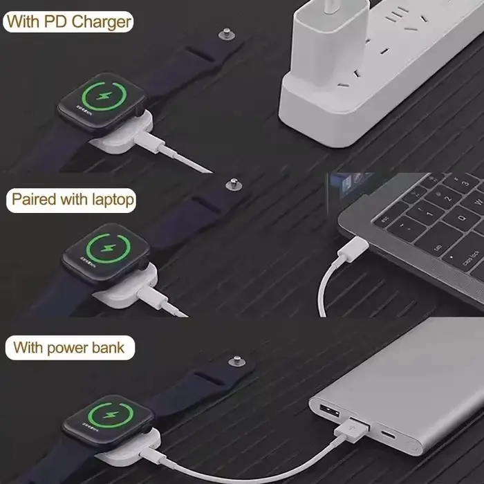 Chargeur magnétique rapide sans fil pour Apple Watch Ultra 3 2 1 Series 9 8 7 6 SE