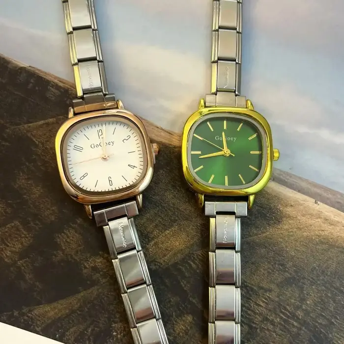 Montre à Quartz carrée pour hommes et femmes
