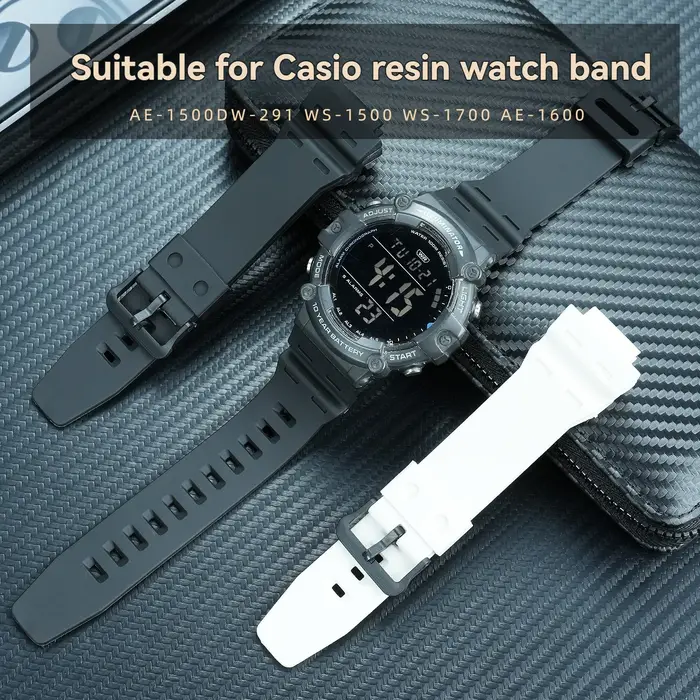 Convient pour Casio AE-1500WH bracelet de montre DW-291/W-737/WS-1500 WS-1400 A158/159
