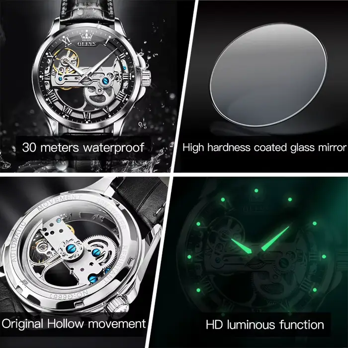 Montre automatique étanche pour homme