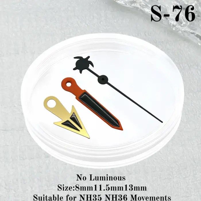 Aiguilles de montre de plongée lumineuses vertes