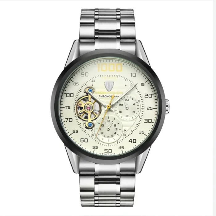 Montre de luxe pour homme de marque haut de gamme, automatique, squelette, tourbillon, mécanique, po