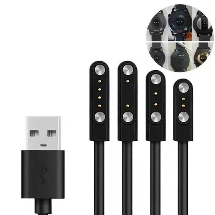 Cordon de chargeur de montre intelligente universel câble de charge magnétique 2 broches 4