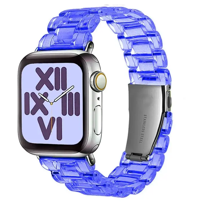 Bracelet en résine transparente pour Apple Watch Band