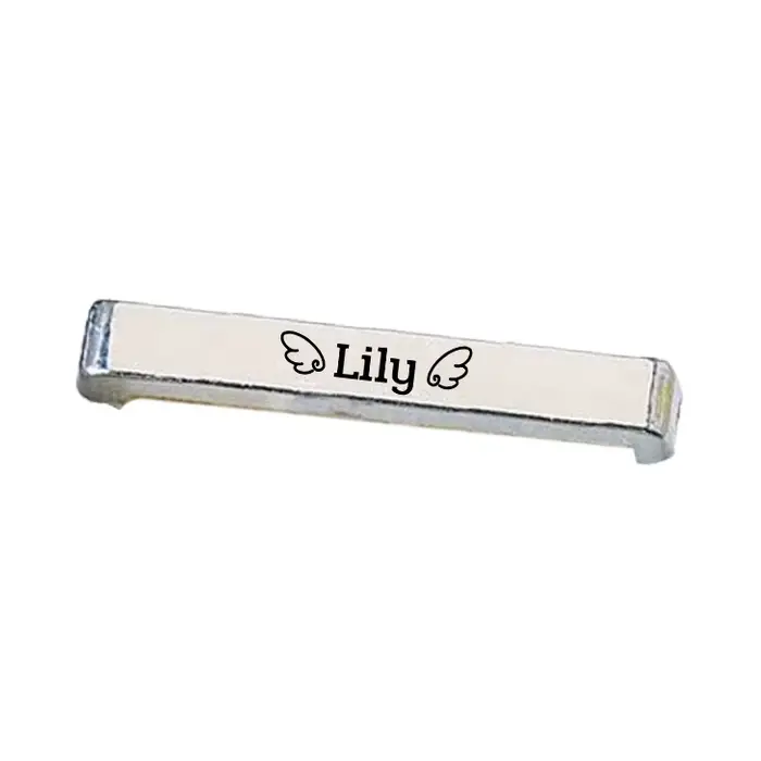 Breloque de bracelet de montre avec nom gravé personnalisé, accessoires de charme de montre personna