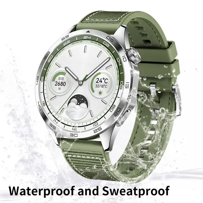 22mm tissé tresse ceinture Bracelet officiel pour Huawei montre GT4 bande