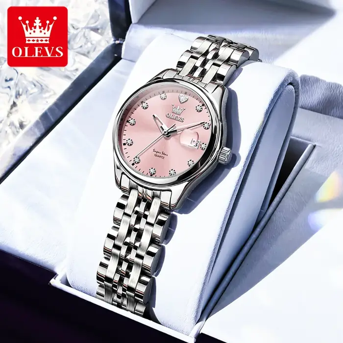 Montres pour femmes OLEVS 5649 originales, élégantes, luxueuses, étanches, lumineuses, bracelet en a
