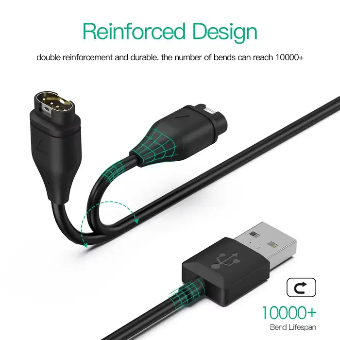 Câble de charge pour montre connectée Garmin Forerunner 165 965 955 265 255 945 955 245 45S 158 55 Venu 3/3s/2/SQ2