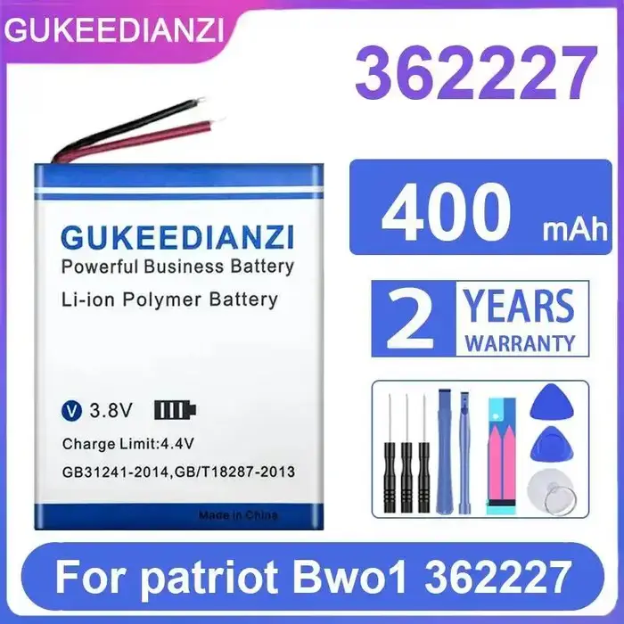 Batterie de montre longue durée 400mAh pour Patriot Bwo1 362227
