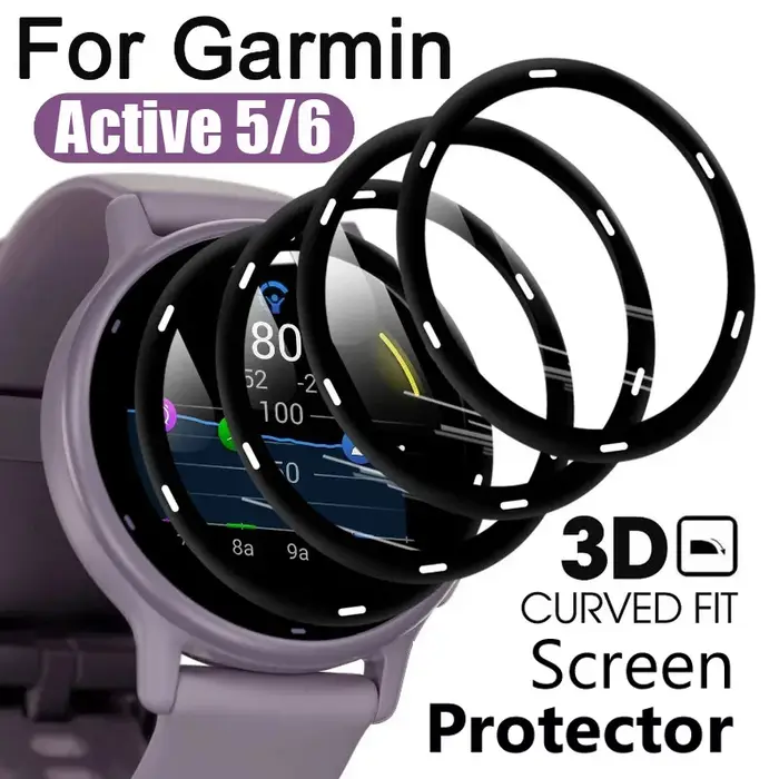Protecteur d'écran pour Garmin Active 6 5, Film de protection, couverture complète pour montre, acce