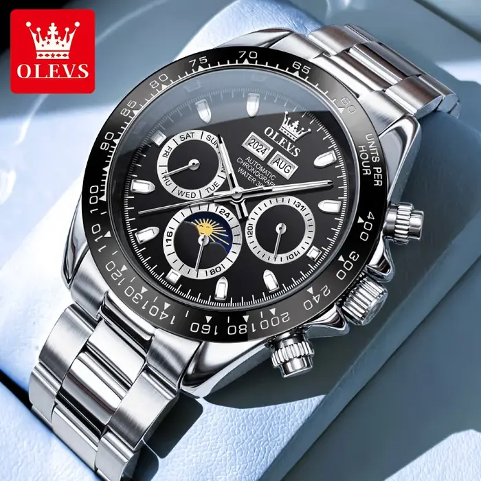 Montre-bracelet de sport mécanique étanche pour homme