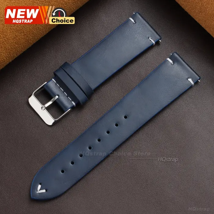 Nouveau bracelet de montre en PU marron et noir 18mm 20mm 22mm pour hommes et femmes