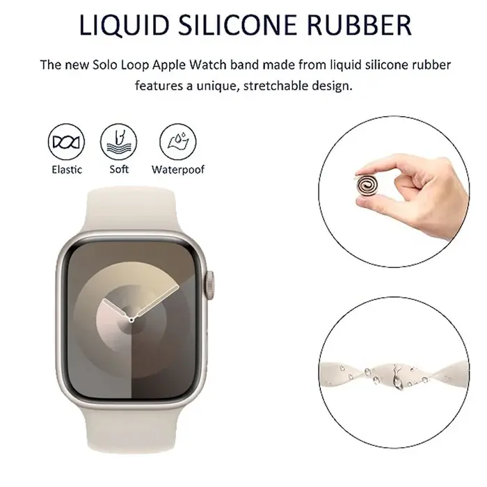 Boucle Solo pour bracelet de montre apple 40mm 44mm 45mm 41mm 42mm 49mm 38mm