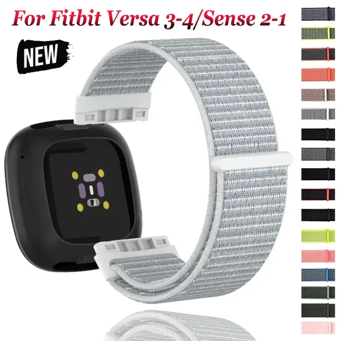 Bracelet en Nylon pour Fitbit Versa 4/Versa 3