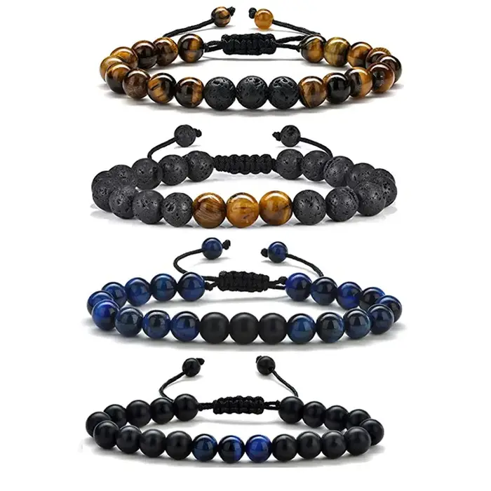 Bracelet œil de tigre pour hommes