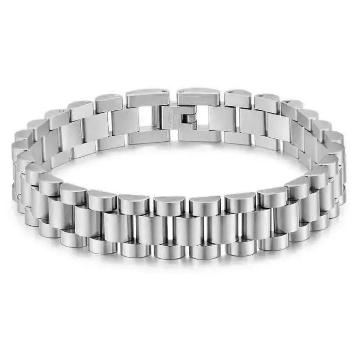 Vente en gros du nouveau bracelet en acier inoxydable électroplaqué multicolore de 12 mm, succès com