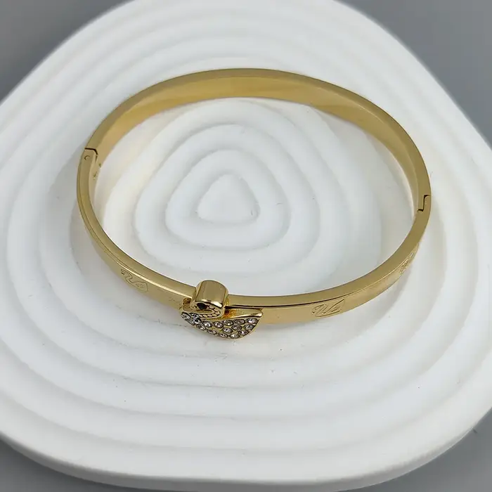 Bracelet en acier inoxydable plaqué or 18 carats, étanche, cadeau pour femme, bracelet de couple, cygne zcomprend, haute qualité, nouveau