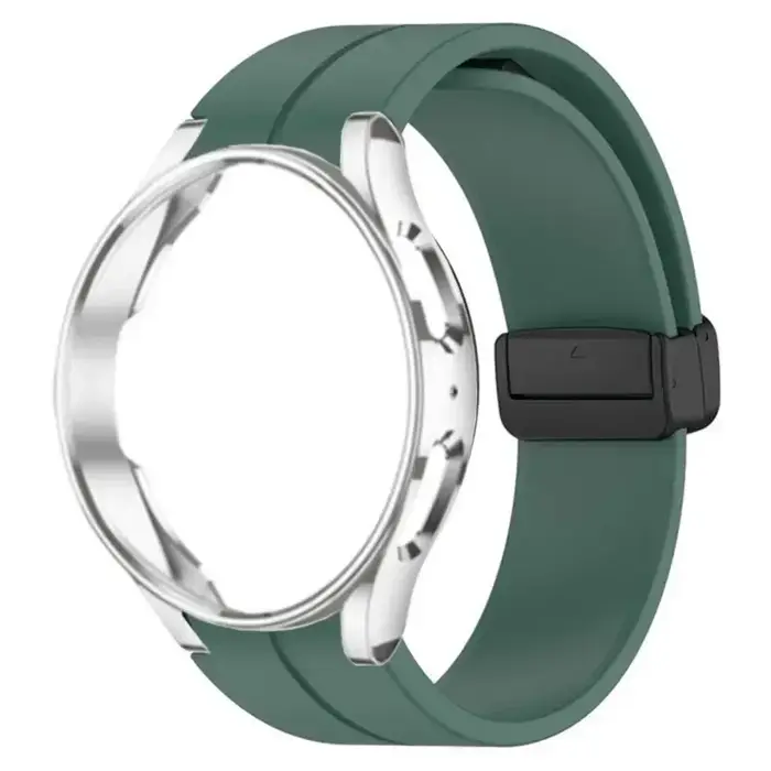 Bracelet en Silicone d'origine + étui pour Samsung Watch 4/5/6/7 40 44mm montre 5Pro 45mm bracelet à