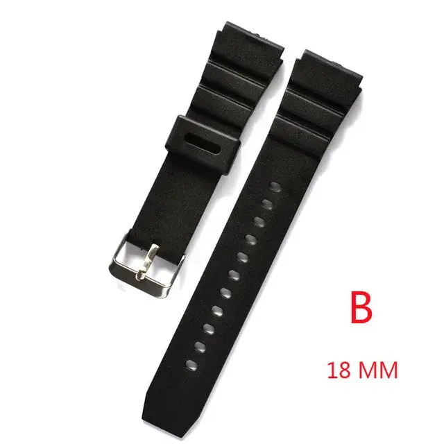 Pour Casio bracelet de montre de Sport électronique 16mm 18mm 20mm 22mm bracelet de montre en caoutc