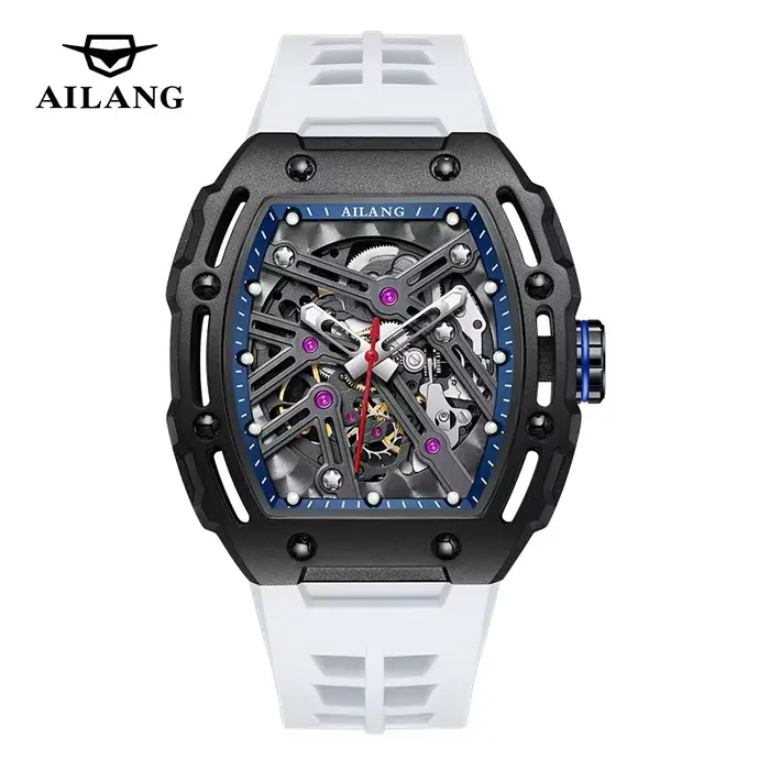 Montre automatique AILANG, montre-bracelet mécanique cool pour homme, vente en gros, cadran ajouré s