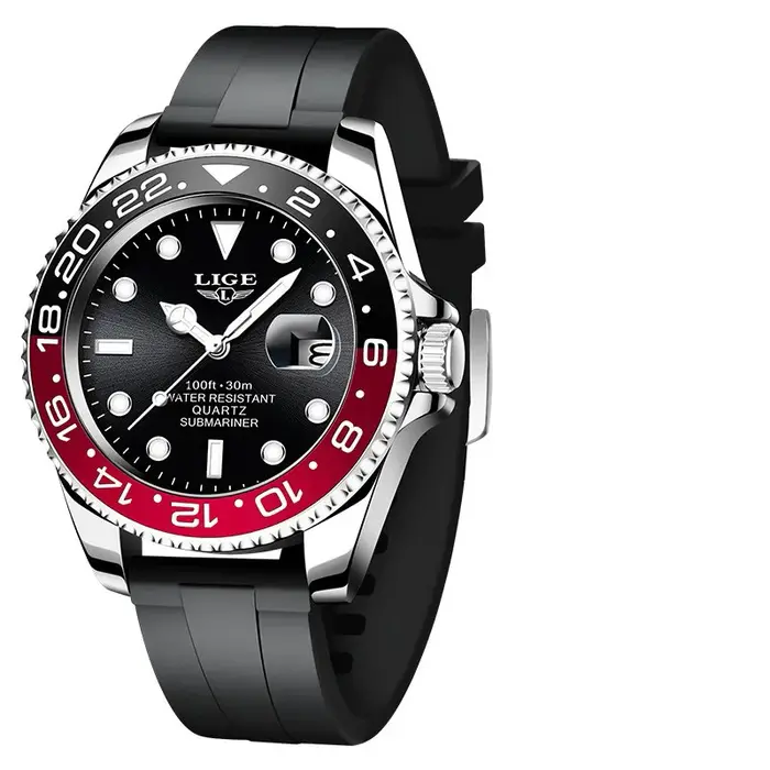 LIGE 2025 nouvelle montre pour hommes lumineux en acier inoxydable affaires quartz horloge de luxe m