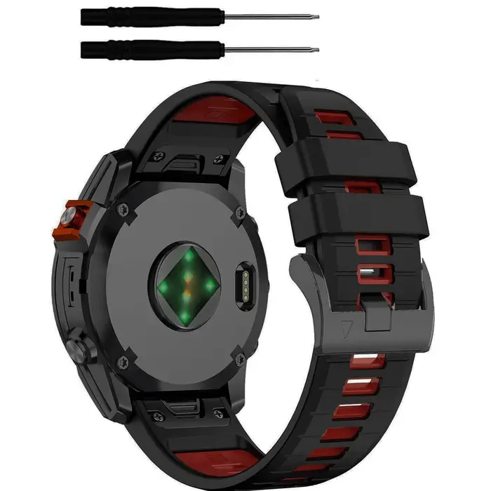 Bracelet sport en silicone officiel Quickfit pour Garmin Fenix 8 Pro 47mm 51mm 7 7X/Epix Pro/6 6X/En