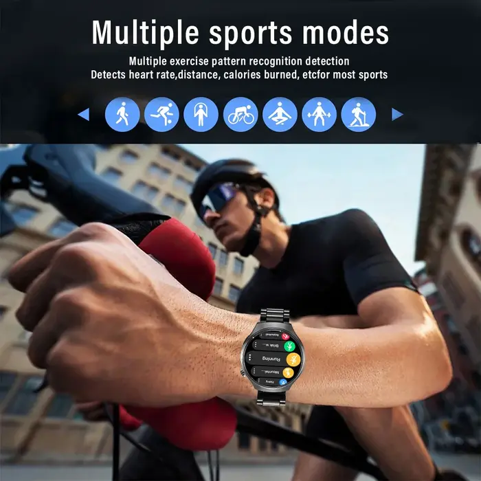 G.L Wear 2025 nouvelle montre intelligente pour hommes affichage HD suivi de la santé appel Bluetooth Assistant vocal sport Smartwatch