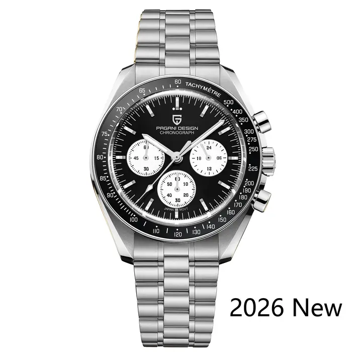PAGANI DESIGN 2026 Nouvelles Montres pour Hommes Panda Moon Watch Montre à Quartz de Luxe pour Homme