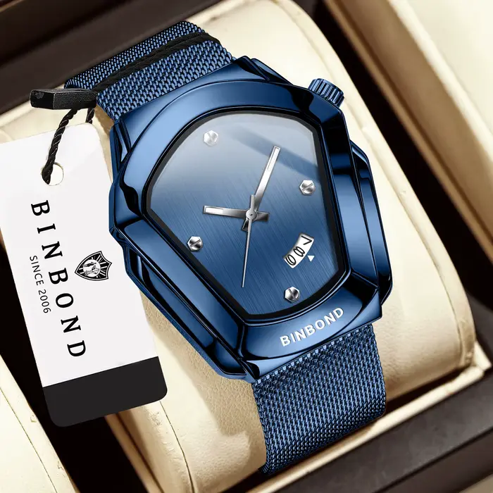 Montres à quartz BINBOND Iron Man originales pour hommes