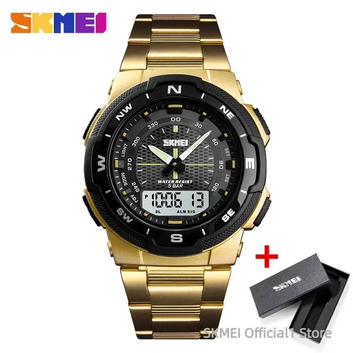 SKMEI 1370 montre numérique à Quartz pour hommes compte à rebours sport étanche électronique