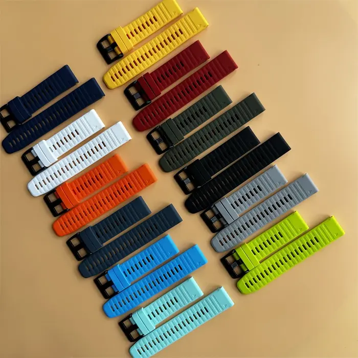 Bracelet de montre sport 26/22 mm pour Garmin Fenix 8 E 6X GPS 6 5X 5 7X 7/Epix Pro/Tactix 8/MARQ/instinct 2X Solar Quickfit en caoutchouc