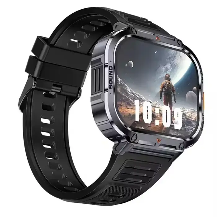 Montre intelligente 2 pouces Ultra grand écran NX23 lumière LED lampe de poche BT appel AI voix 400mAh hommes Fitness sport Tracker Smartwatch