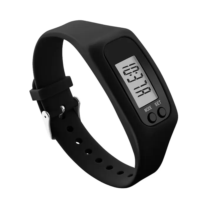 Podomètre LED Bracelet compteur de pas montre multi-fonction marche course podomètre Silicone pas Tr