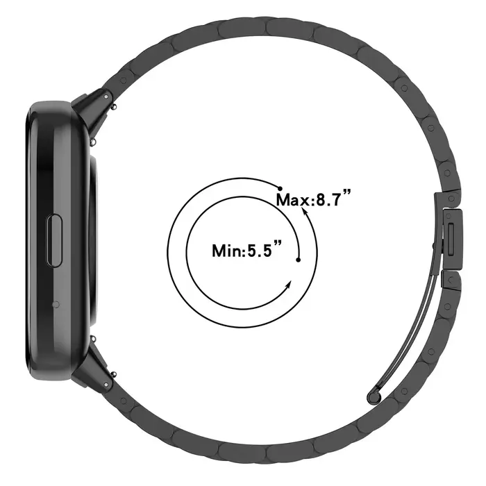 Bracelet en acier inoxydable 22mm pour montre Redmi 5 Active 5 Lite