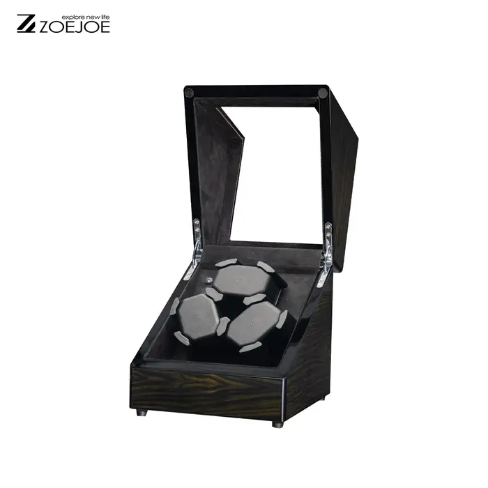ZOEJOE 3/6 Remontoir de montre pour montres automatiques, alimentation USB, cuir PU, moteur silencie