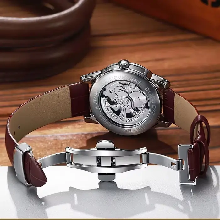 Montre-bracelet mécanique à tourbillon automatique pour homme MUKUO, polyvalente pour affaires et sports, étanche, idéale pour l'usage quotidien.