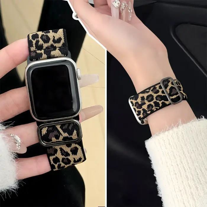 Bracelet léopard pour Apple Watch Series 11 10 9 8 7 6 SE ultra 3 2