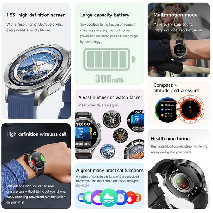 OPPO montre X2 dernière appel Bluetooth Smartwatch hommes GPS NFC surveillance de la santé IP68