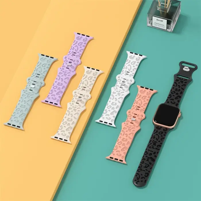 Bracelet léopard gravé pour Apple Watch