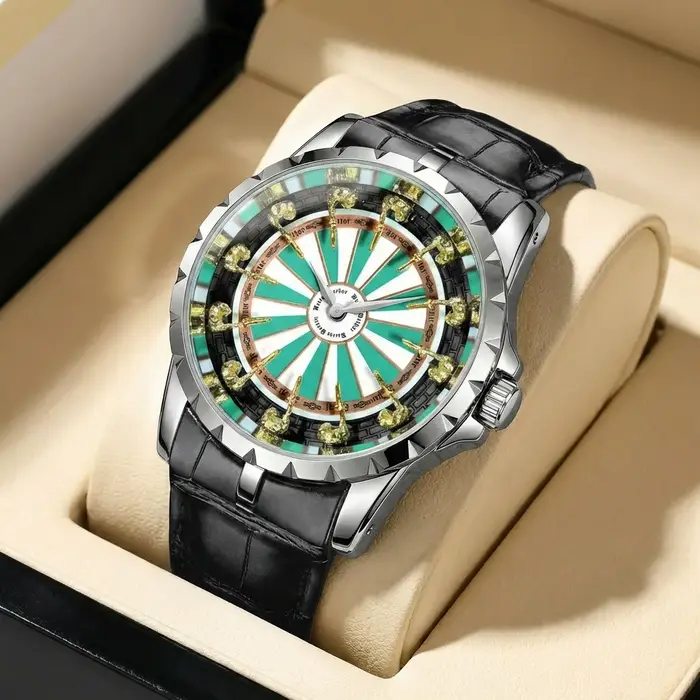 Nouvelle montre pour hommes en or rose style sportif