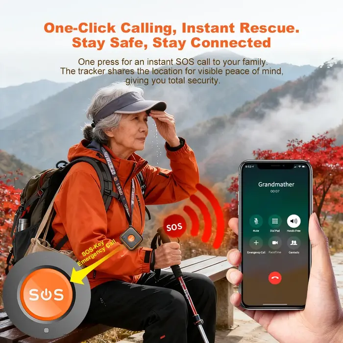 Traceur GPS 4G V28C pour enfants et personnes âgées 2026 avec bracelet SOS
