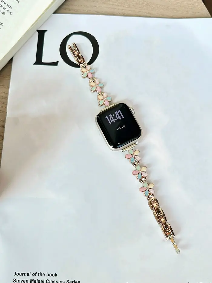 Bracelet en métal coloré pour Apple Watch