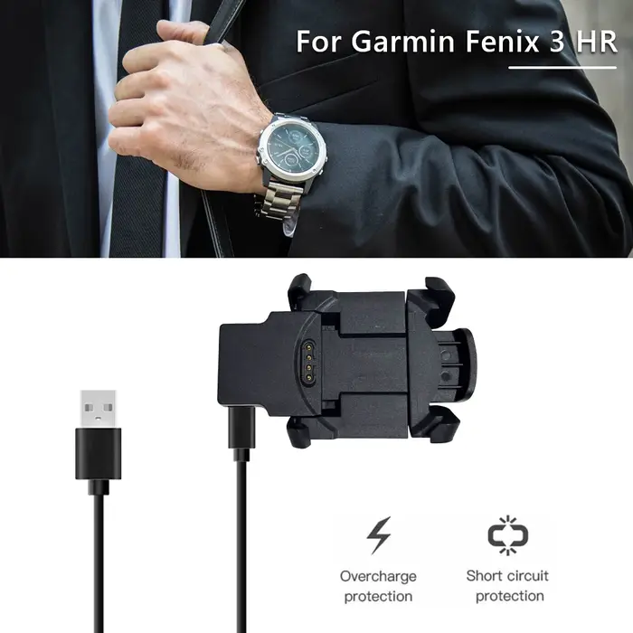 Chargeur à clip pour montre de sport Garmin Fenix 3/Fenix 3 HR