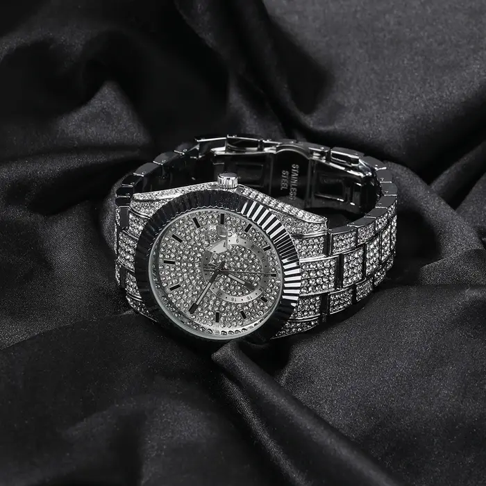 THE BLING KING-Montre à quartz étanche pour homme
