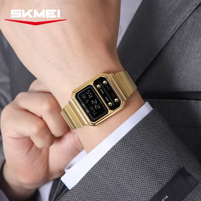 SKMEI 2448 luxe heure alarme Sport numérique électronique rétro montre pour femmes étanche Chrono montre-bracelet zegarek męski horloge
