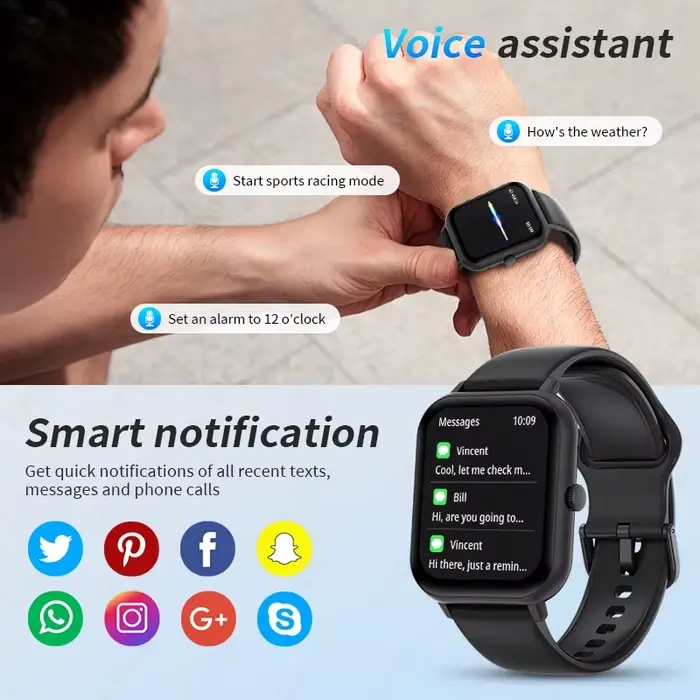 LIGE 2025 nouveau GPS Tracker montre intelligente 1.83 "écran HD 100 + sport Bluetooth appel étanche