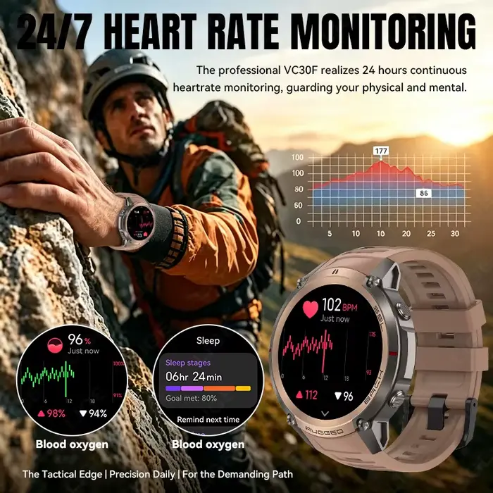 Montre connectée militaire GPS 2026