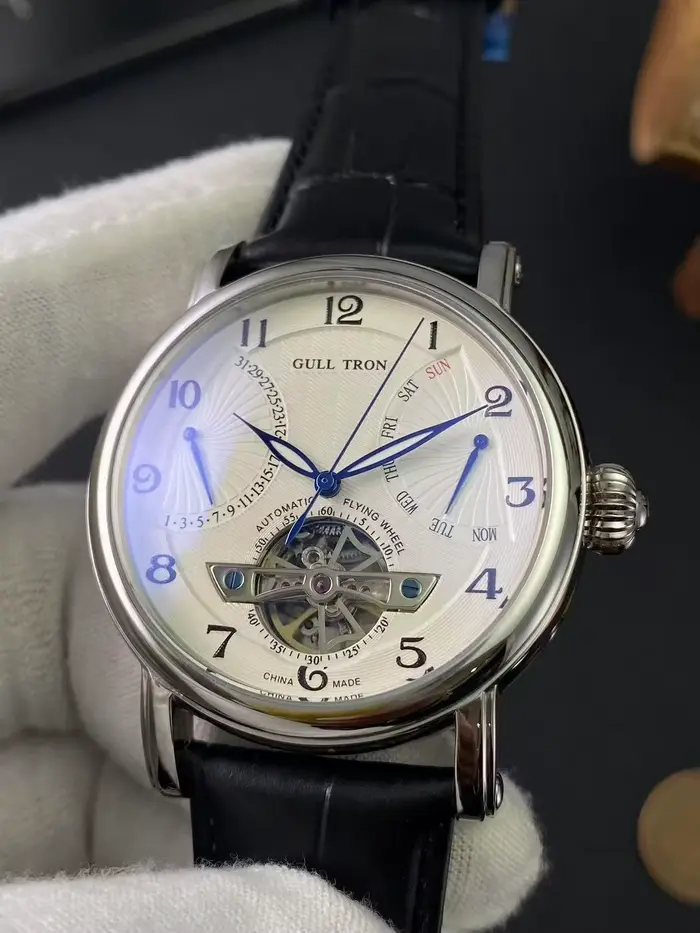 Montre mécanique automatique de luxe pour homme GULL TRON, mouvement Seagull, design roue volante, a