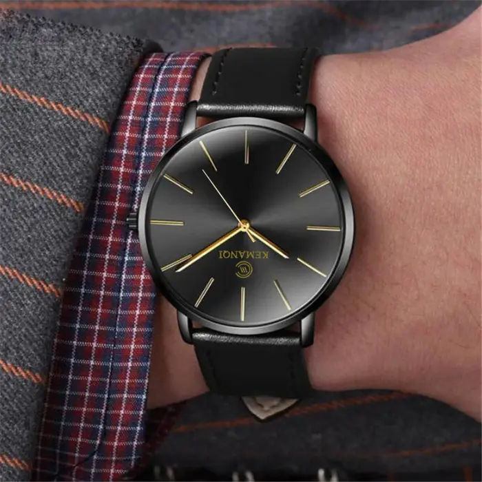 Nouvelle montre pour hommes Ultra-mince montres de mode en cuir Simple affaires montre-bracelet à Quartz romain masculin mâle relojes horloge décontractée